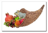 squirrel in cornucopia card