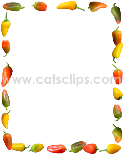 Little red peppers border.