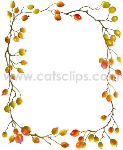 Rose Hips border from www.catsclips.com.